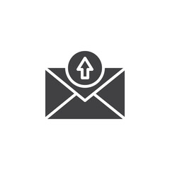 Arrow pointing out of an envelope vector icon - 766825192