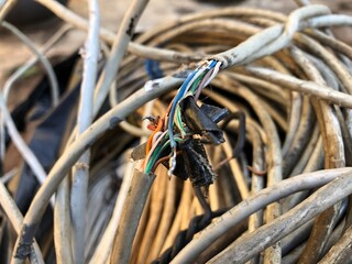 cables connected to a cable