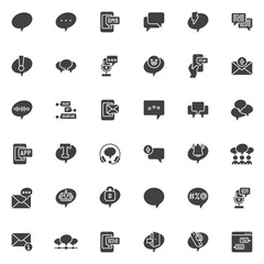 Online communication vector icons set - 766825901