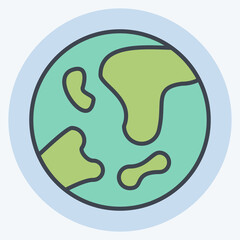 Icon Earth. related to Space symbol. color mate style. simple design editable. simple illustration