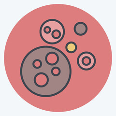 Icon Meteorites. related to Space symbol. color mate style. simple design editable. simple illustration