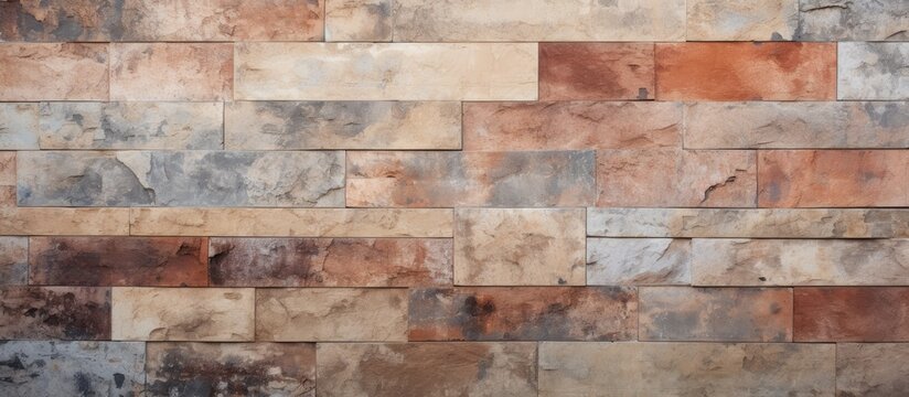 Capturing a detailed view of a wall adorned with a textured stone pattern