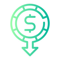 low cost gradient icon