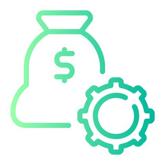 resources management gradient icon