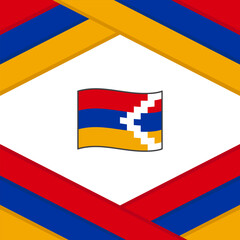 Nagorno Karabakh Flag Abstract Background Design Template. Nagorno Karabakh Independence Day Banner Social Media Post. Nagorno Karabakh Template