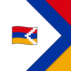 Naklejka premium Nagorno Karabakh Flag Abstract Background Design Template. Nagorno Karabakh Independence Day Banner Social Media Post. Nagorno Karabakh Cartoon