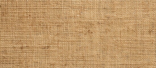 Fototapeta na wymiar Detailed view showing the intricate pattern and texture of a brown burlap cloth, perfect for backgrounds or design projects