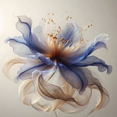 Piękny abstrakcyjny kwiat, dekoracja tapeta generative ai - obrazy, fototapety, plakaty