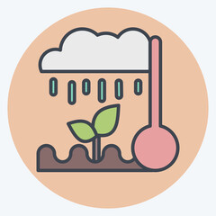 Icon Climate. related to Agriculture symbol. color mate style. simple design editable. simple illustration