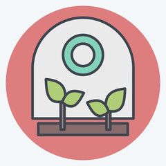 Icon Greenhouse. related to Agriculture symbol. color mate style. simple design editable. simple illustration