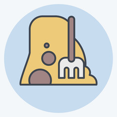 Icon Haystack. related to Agriculture symbol. color mate style. simple design editable. simple illustration