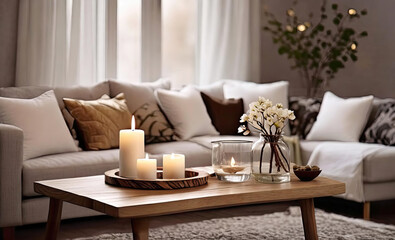Modern house interior design living room.