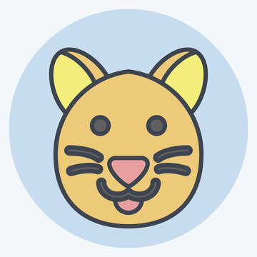 recommend clip art: Icon Cat. related to Animal symbol. color mate style. simple design editable. simple illustration