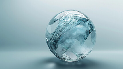 The glass crystal 3D globe 