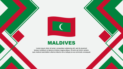 Maldives Flag Abstract Background Design Template. Maldives Independence Day Banner Wallpaper Vector Illustration. Maldives Banner
