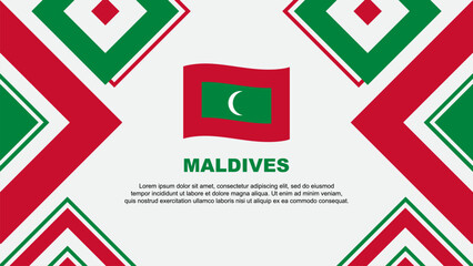 Maldives Flag Abstract Background Design Template. Maldives Independence Day Banner Wallpaper Vector Illustration. Maldives Independence Day