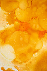 splash yellow and red alcohol ink banner. Watercolor ink Natural luxury abstract fluid art painting background alcohol ink technique