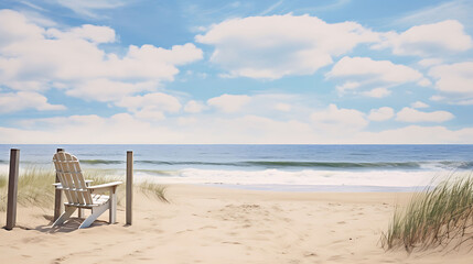 Fototapeta na wymiar Ponquogue Beach in the Hamptons 