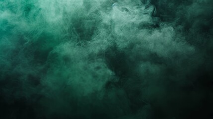 Obraz na płótnie Canvas Smoke green background dark ground light smell toxic 