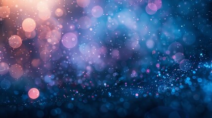 Soft and ethereal bokeh light spots in shades of blue and purple - obrazy, fototapety, plakaty