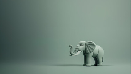 
Plasticine sculpture of elephant on smooth background.
- 766841392