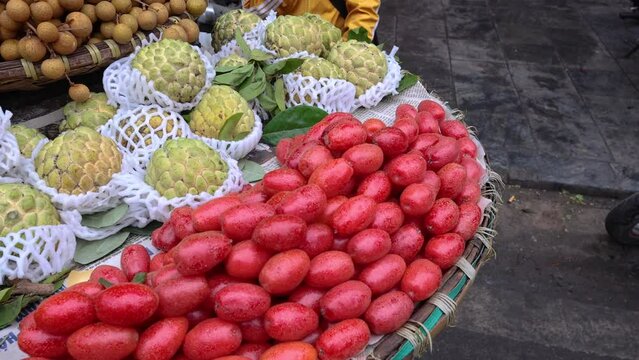 Colorful Fruit Vendor's Display