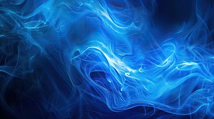 Kussenhoes Abstract Background wave blue lines design © soyibakter
