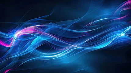 Rolgordijnen Abstract Background wave blue lines design © soyibakter
