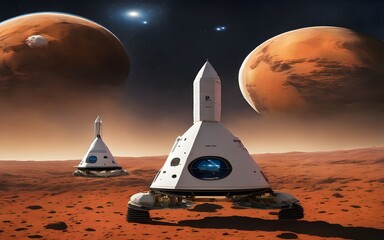 spaceship and space