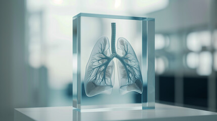Fototapeta na wymiar 3d rendered illustration of a human lungs.