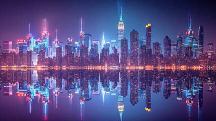Radiant Urban Nightscape