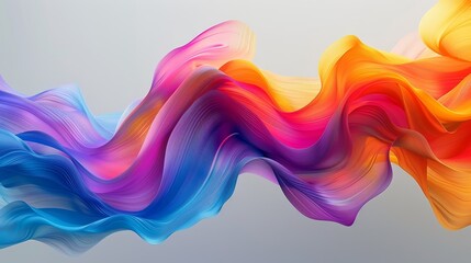 a dynamic flow of silk-like fabric in vibrant colors, this abstract background imparts energy and movement, perfect for lively design themes. - obrazy, fototapety, plakaty