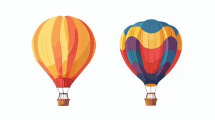 Vector illustration of hot air balloon Flat vector 