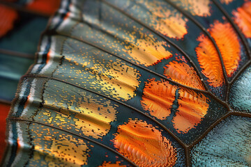 Vibrant Butterfly Wing Close-Up