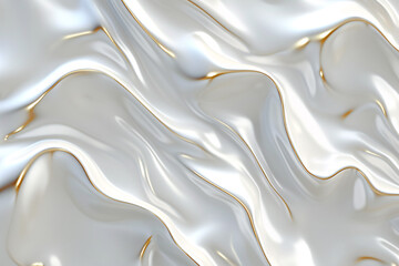 Abstract liquid pearly surface background. 3d acrylic elegant waves - obrazy, fototapety, plakaty