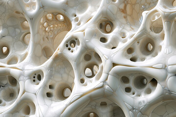 Macro view of bone structure, 3d background concept