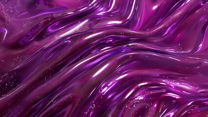 Obraz premium Abstract silicone background made of sparkling purple surface in folds and waves