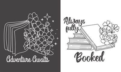 book quotes,  book lover vector, book day © dadan_pm