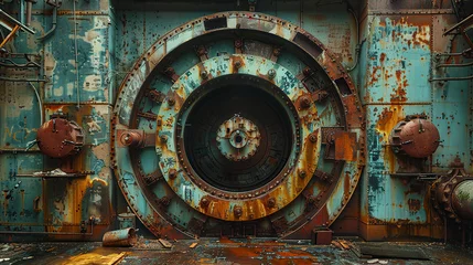 Foto auf Leinwand old rusty metal in factory © DEE_DRAW