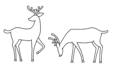 deer line art