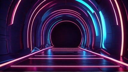 abstract tunnel with light