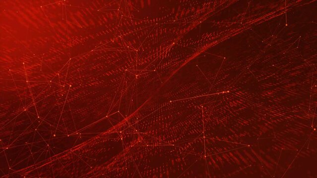 dots, Futuristic digital background for Business Science and technology with particles elegantly connected to each other red color animated particle plexus background.