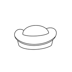 A hat is drawn in black and white