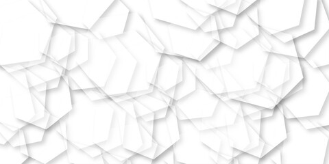 Futuristic abstract honeycomb mosaic white technology background. geometric mesh cell texture. white texture background. Modern Abstract vector illustration. Poster, wallpaper, Landing page. hexagon. - obrazy, fototapety, plakaty