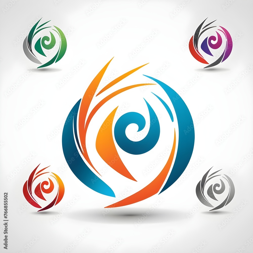 Fototapete Logos design for multipurpose usage on white background