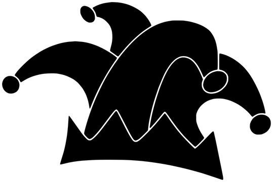 recommend clip art: jester illustration clown silhouette joy logo humor icon comic outline fool party hat happy festival joke fun crown day shape joker costume comedy for vector graphic background