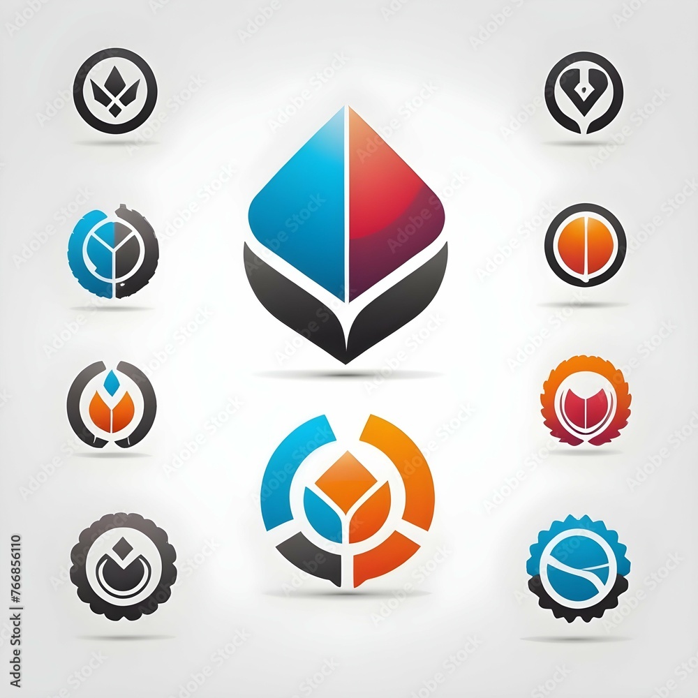 Fototapete logos design for multipurpose usage on white background