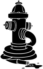 firefighter illustration equipment firefighter hydrant logo water icon safety outline fireman fire emergency danger protection vector spray flame helmet shape rescue hose department for vector graphic