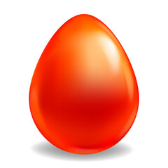 Easter egg red colorful, realistic 3D