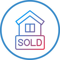Vector Design House Sold Icon Style